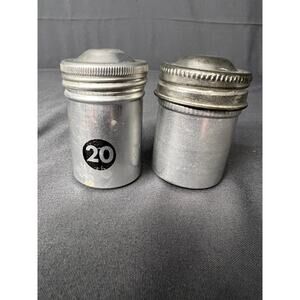 Vintage Metal Film Cans Set of 2